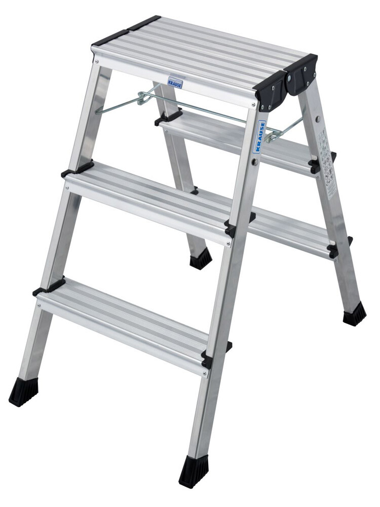 KRAUSE Rolly schodki jezdne dwustronne składane 2x3 aluminiowe